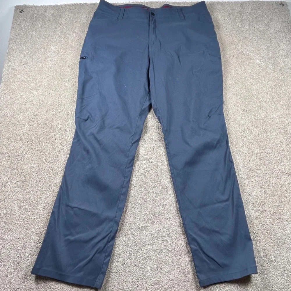 Wrangler Outdoor Mens Blue Straight Leg Hiking Cargo Pants NW780GL 38x32